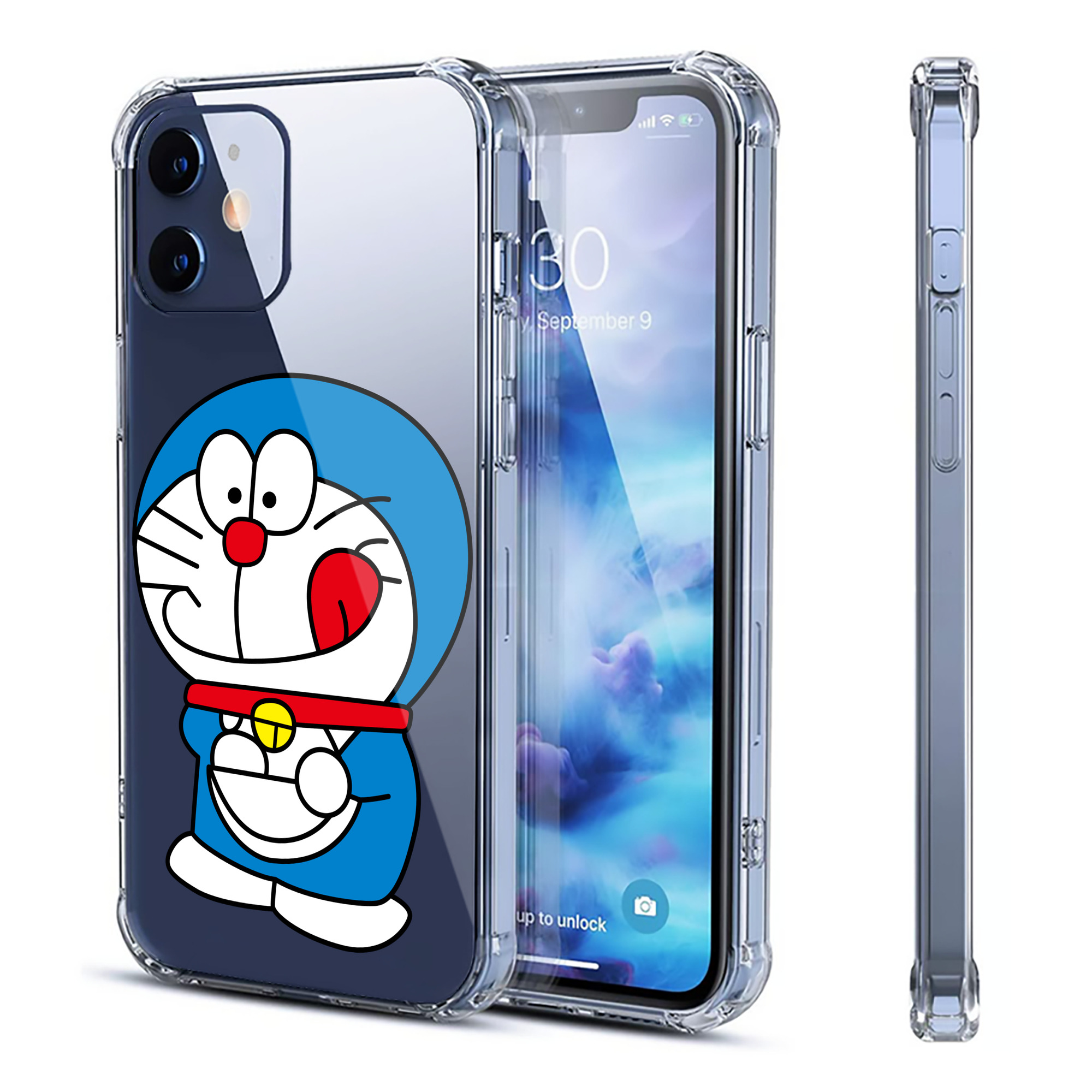 （画像用） ドラえもん Doraemon 【iPhone 12シリーズ対応】透明スマホケース（クリアソフトケース）